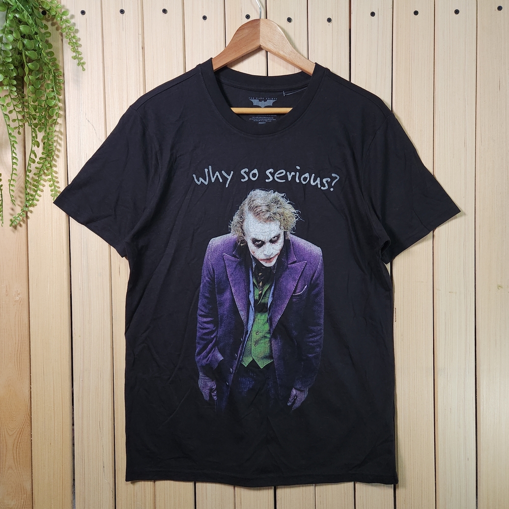The Jocker Movie T Shirt Why So Serious Black Graphic Tee, Batman Movie Tee